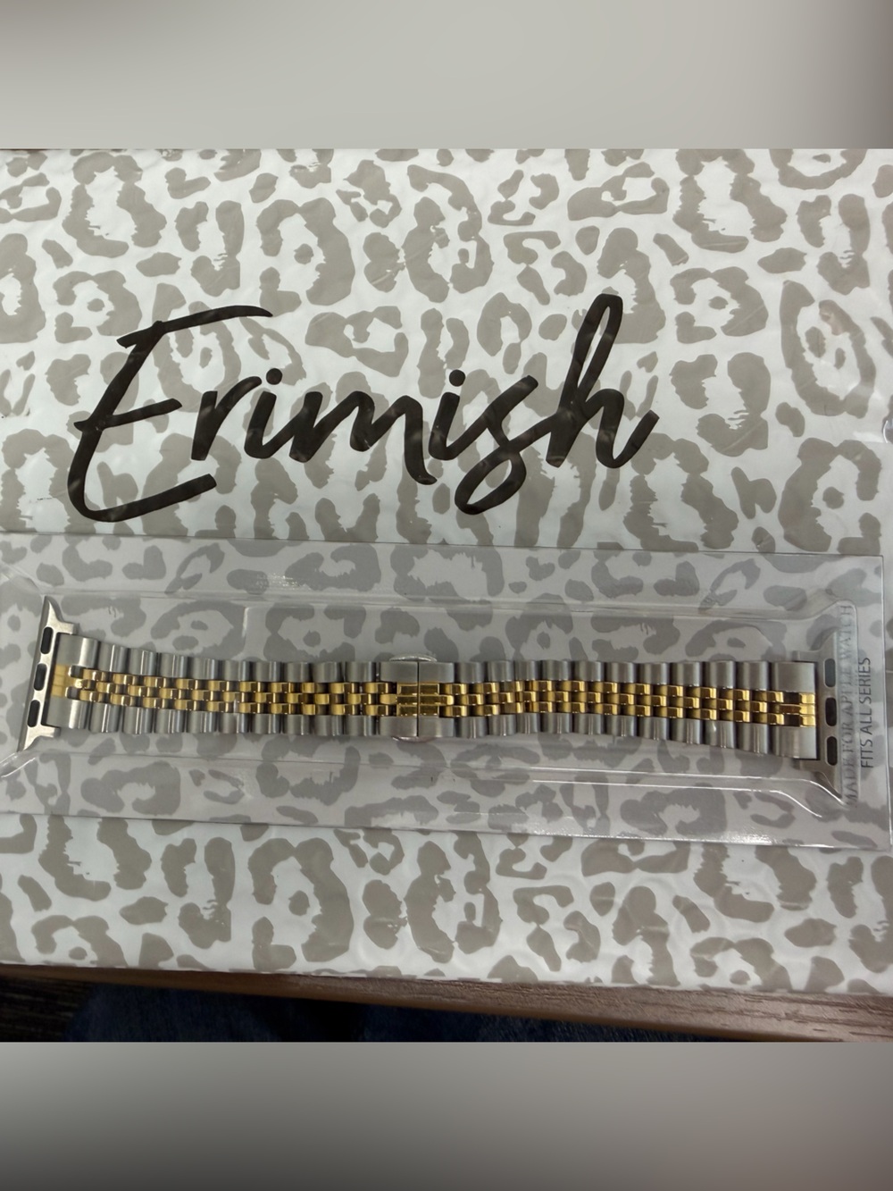 Erimish White & Gold Apple Watch Band